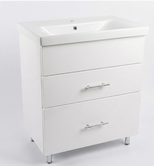 Тумба с раковиной BLANK белая 90 см