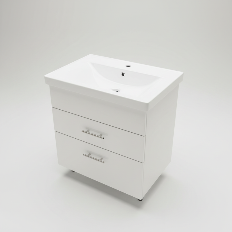 Тумба с раковиной BLANK белая 90 см