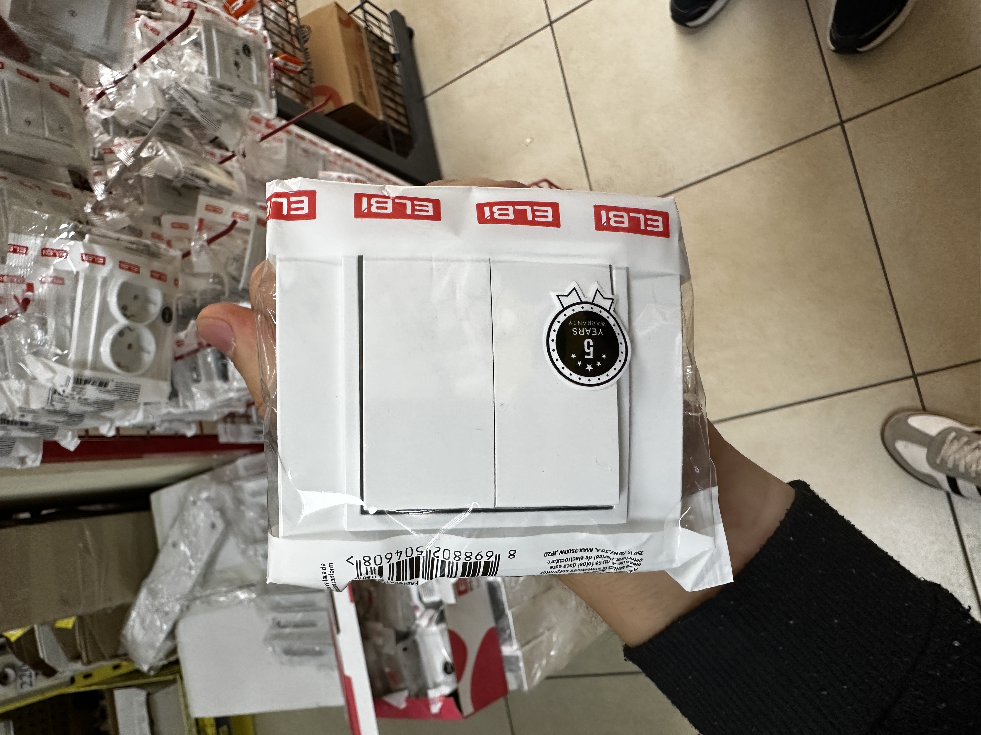 Intrerupator dublu EL-BI ZENA 500-015600-202 ST ALB 1/10/100