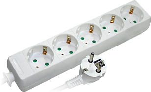 Удлинитель на 5 розеток, 3 м, ZK Bby Protect