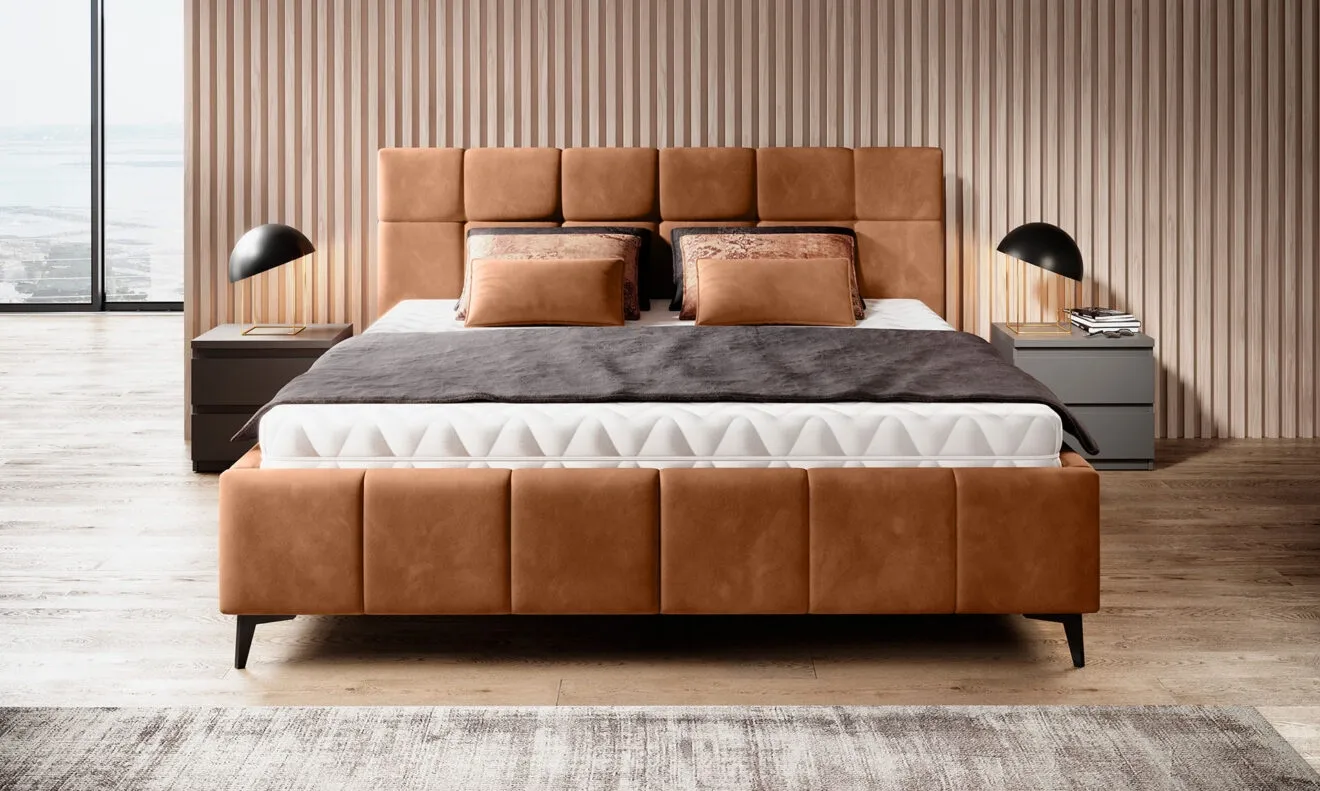 Dormitor NAOMI WB tapițat cu stofă