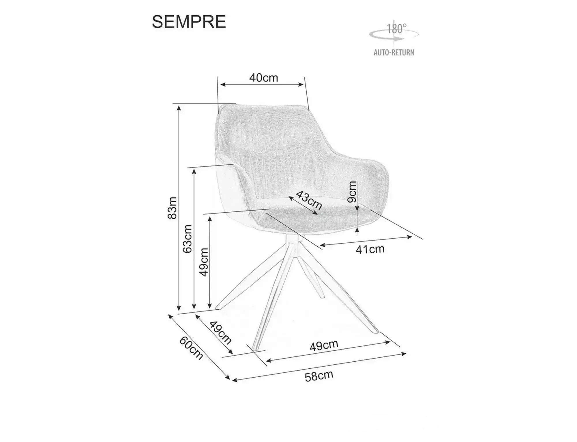 Scaun  Sempre Brego/Buffalo