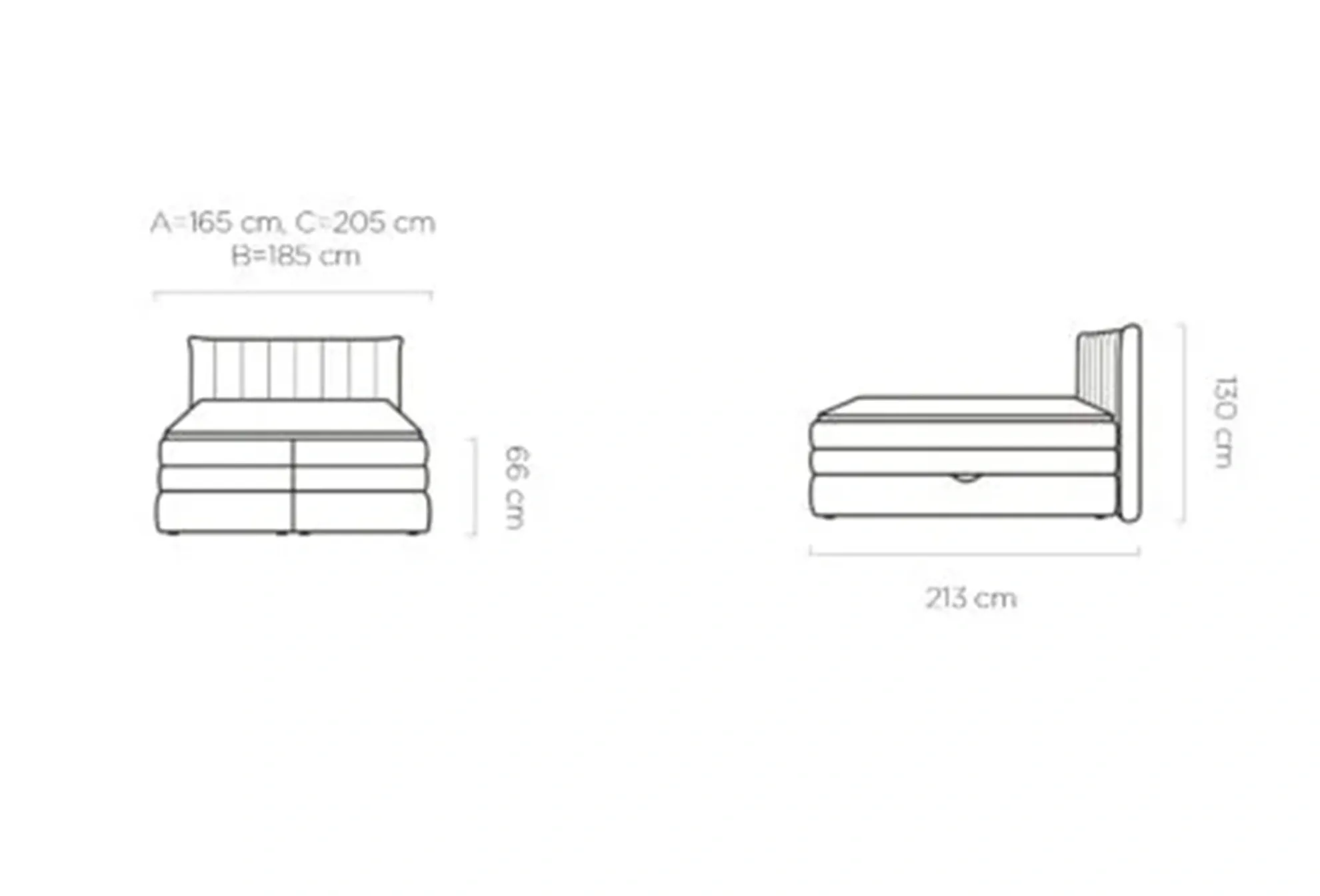 Dormitor AMBER tapițat cu stofă