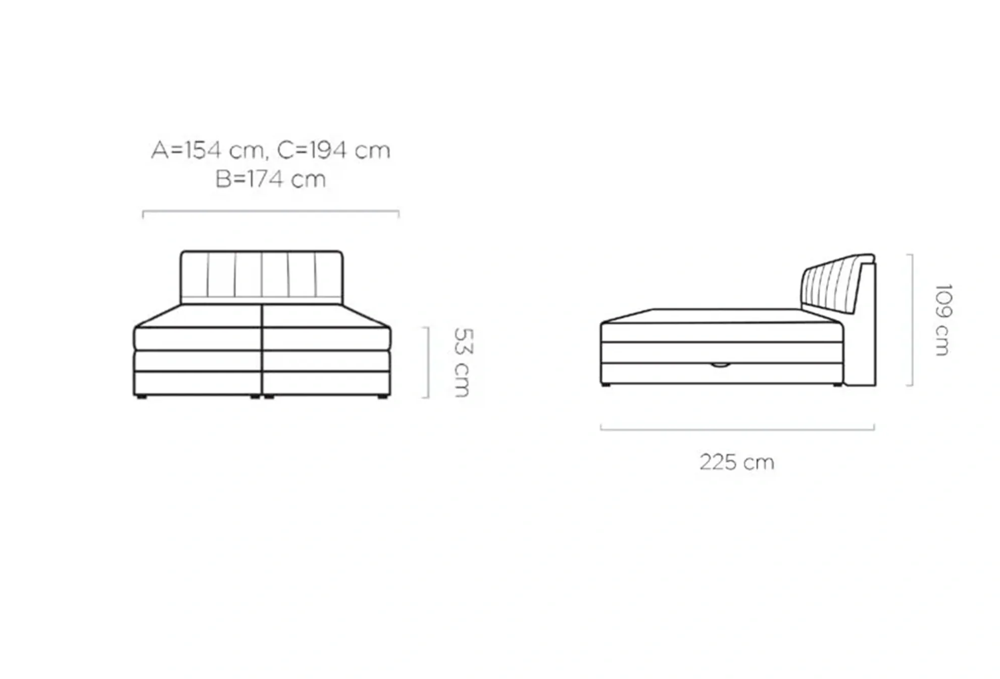 Dormitor DILMA tapițat cu stofă