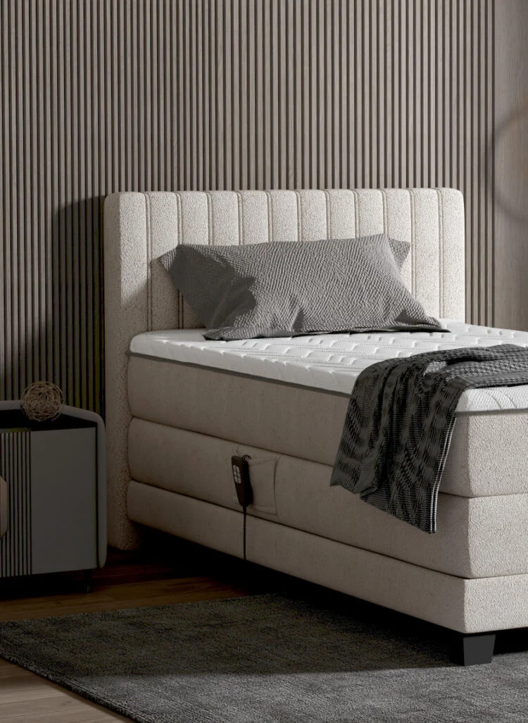 Dormitor DIXON tapițat cu stofă
