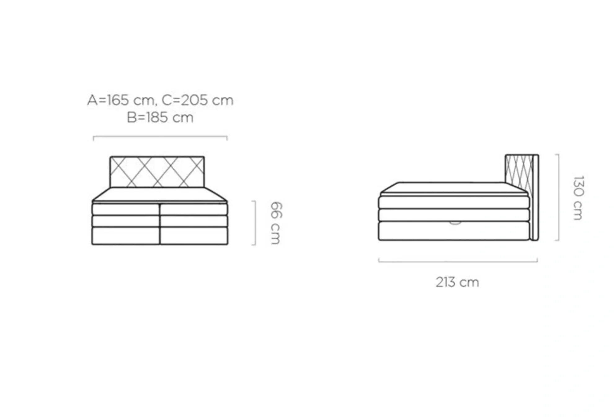 Dormitor LUNGO tapițat cu stofă