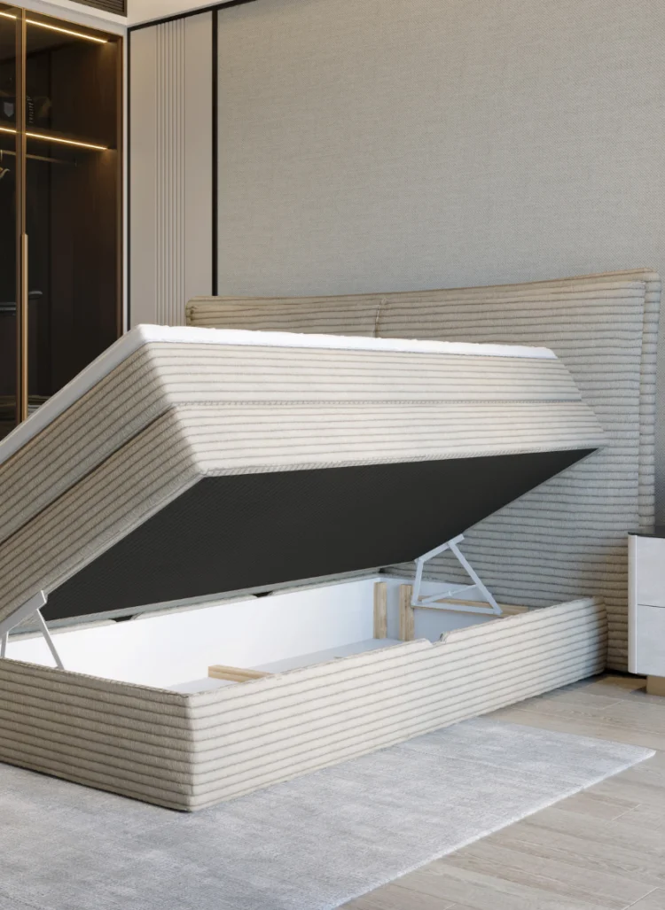 Dormitor MADDEN tapițat cu stofă