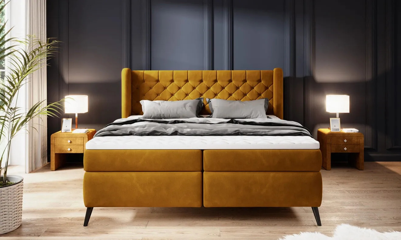 Dormitor MADISON tapițat cu stofă