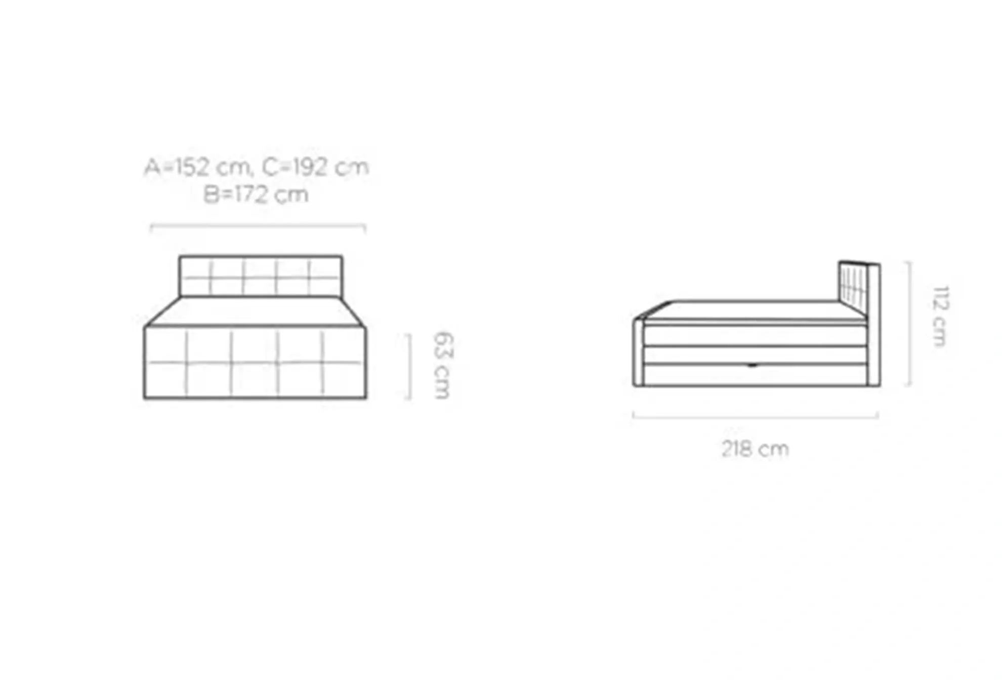 Dormitor MEDINO [2022] tapițat cu stofă