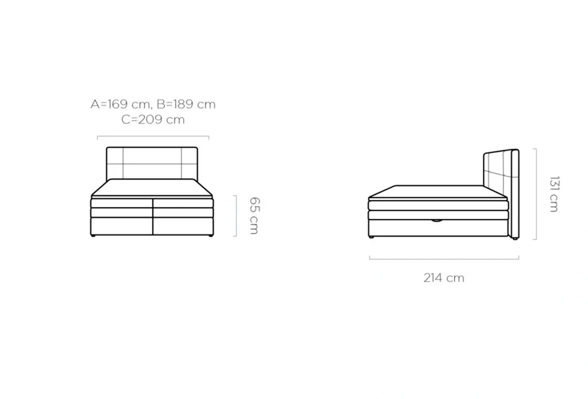 Dormitor PALACE tapițat cu stofă