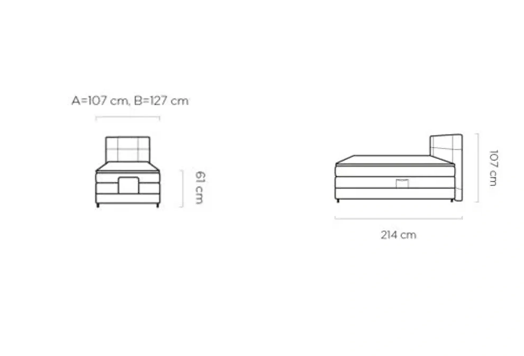 Dormitor REY tapițat cu stofă