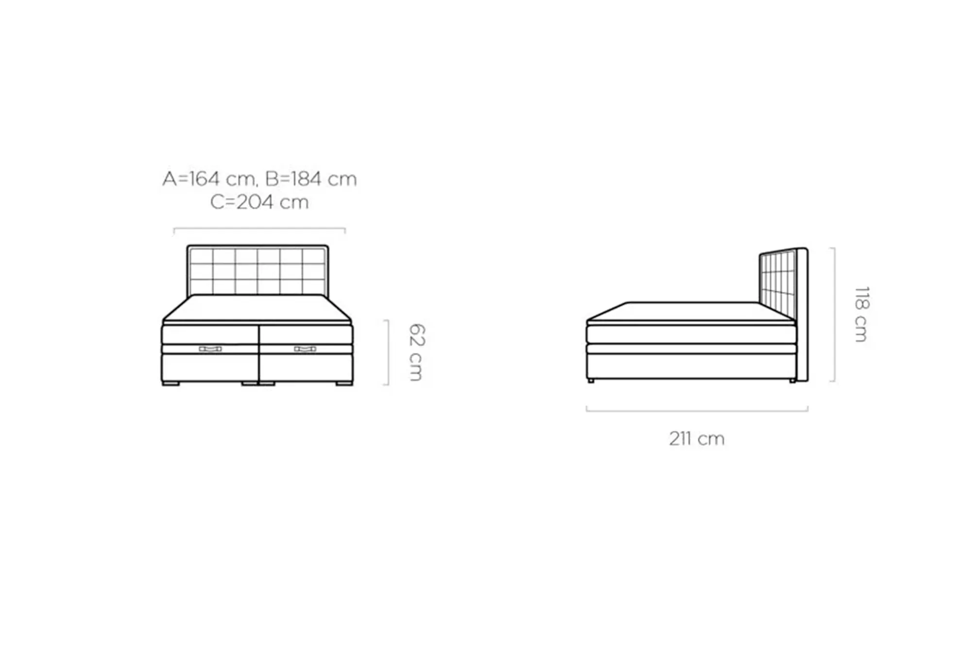 Dormitor SEMENO tapițat cu stofă