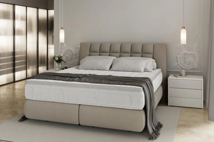 Dormitor DIANA tapițat cu stofă