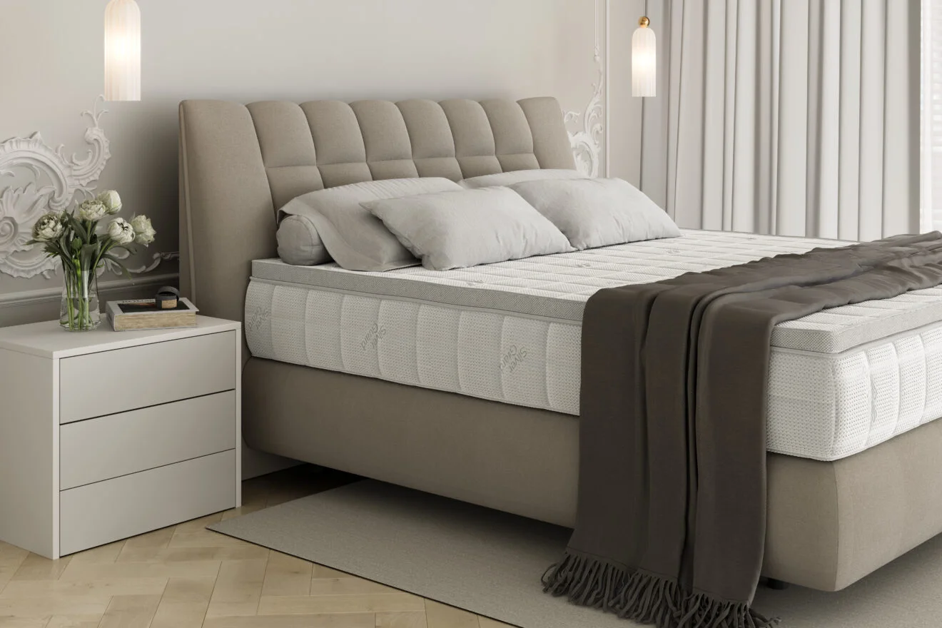 Dormitor DIANA tapițat cu stofă