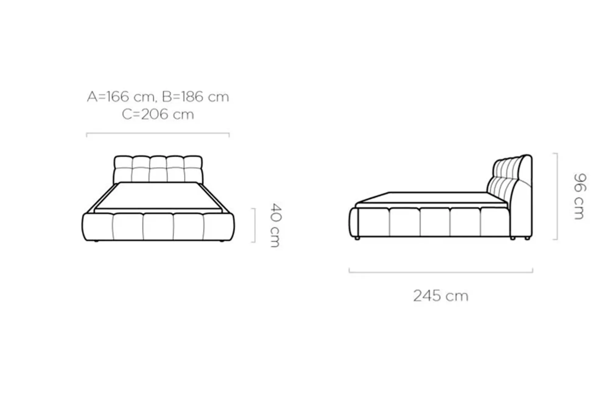 Dormitor GIULIA tapițat cu stofă