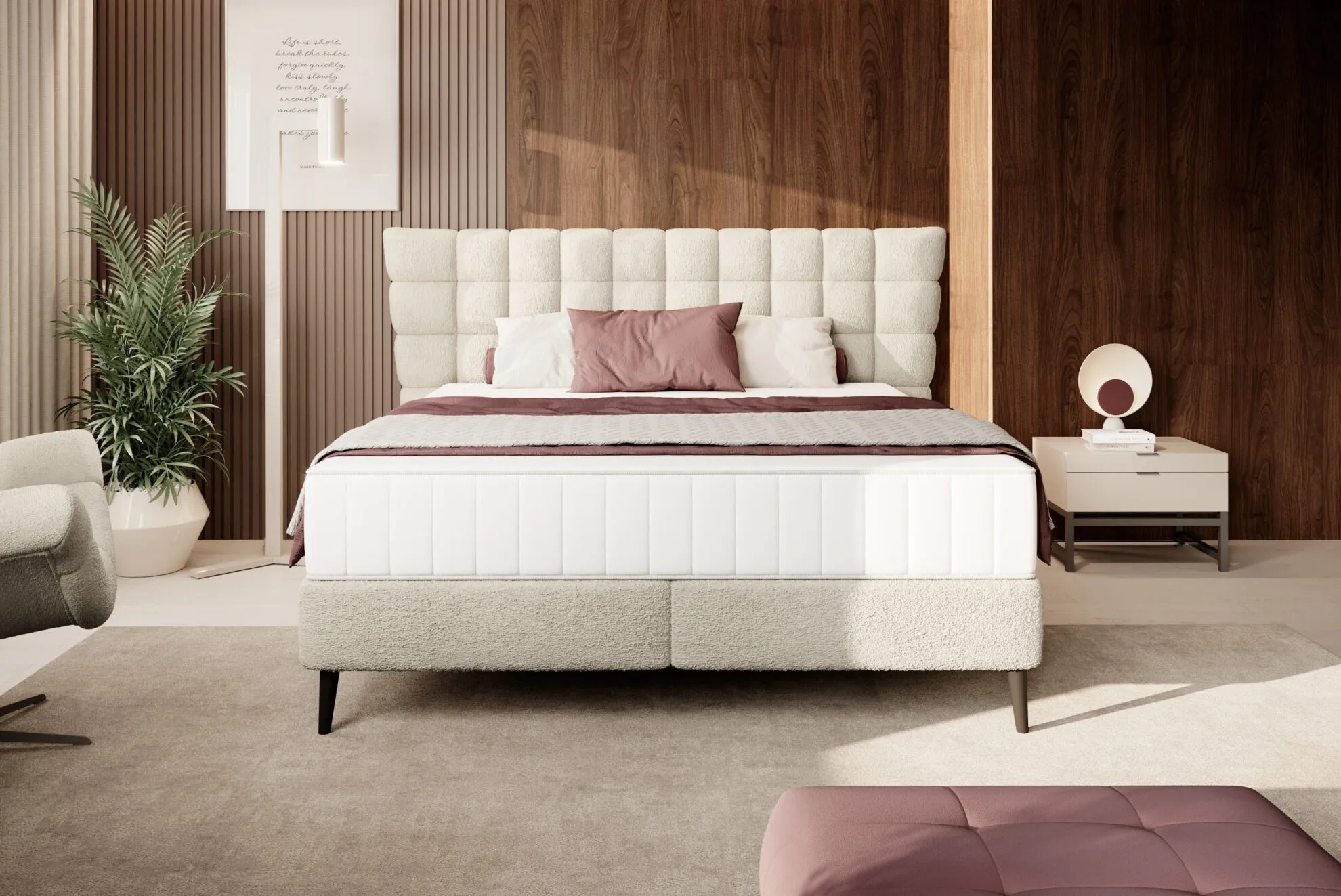 Dormitor INFERNO tapițat cu stofă