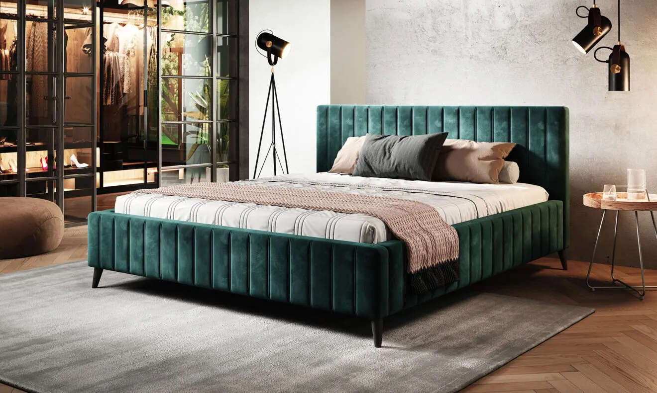 Dormitor MAGGIE MB tapițat cu stofă