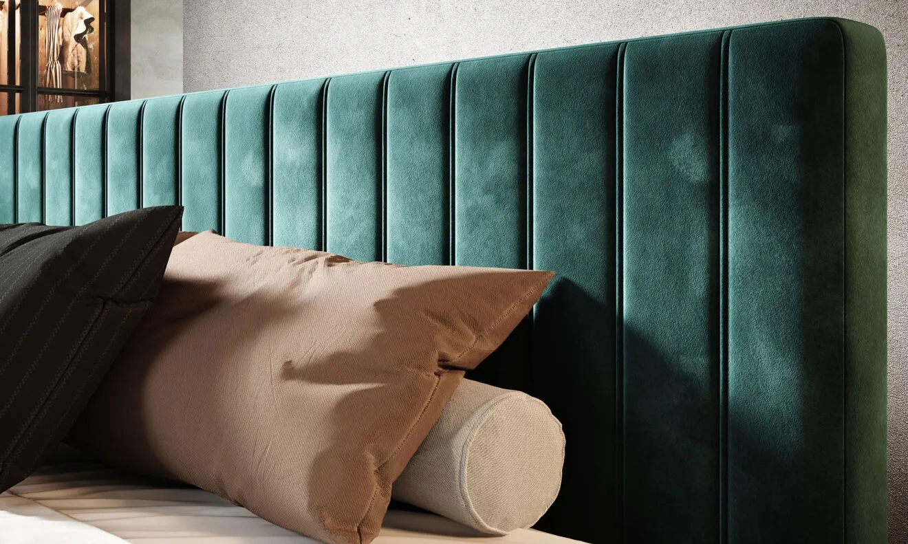 Dormitor MAGGIE MB tapițat cu stofă