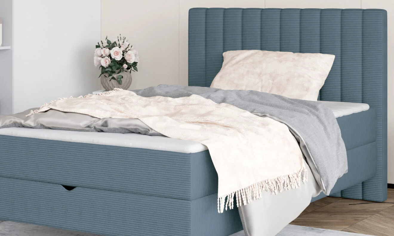 Dormitor NEPO tapițat cu stofă