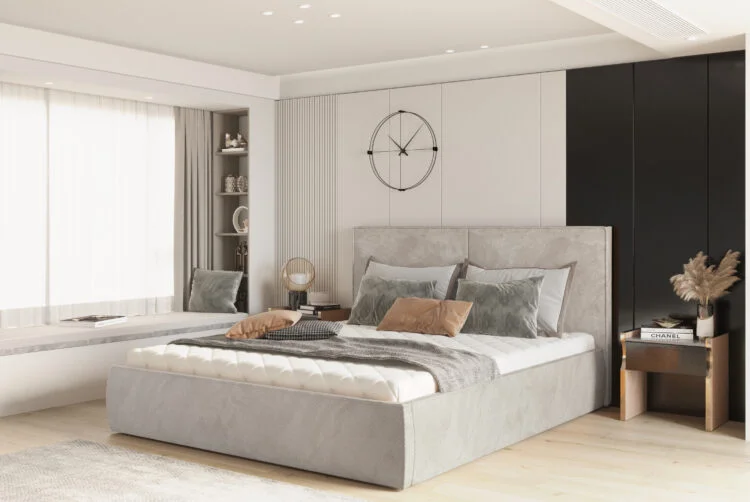 Dormitor NICOLE tapițat cu stofă