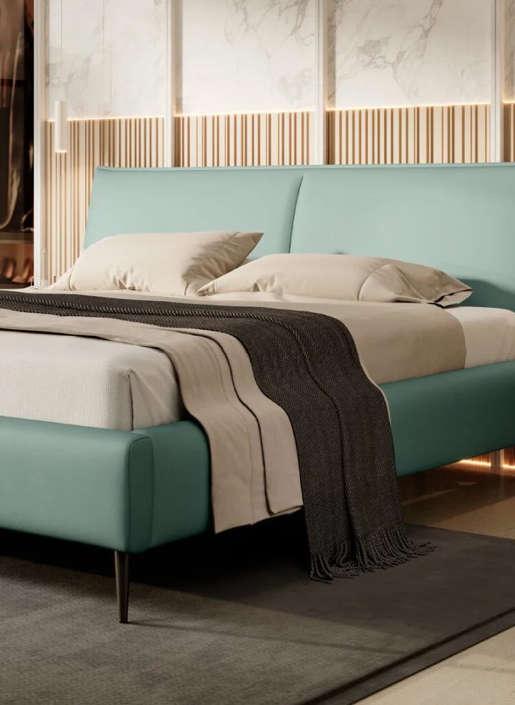 Dormitor ZOYA WB tapițat cu stofă