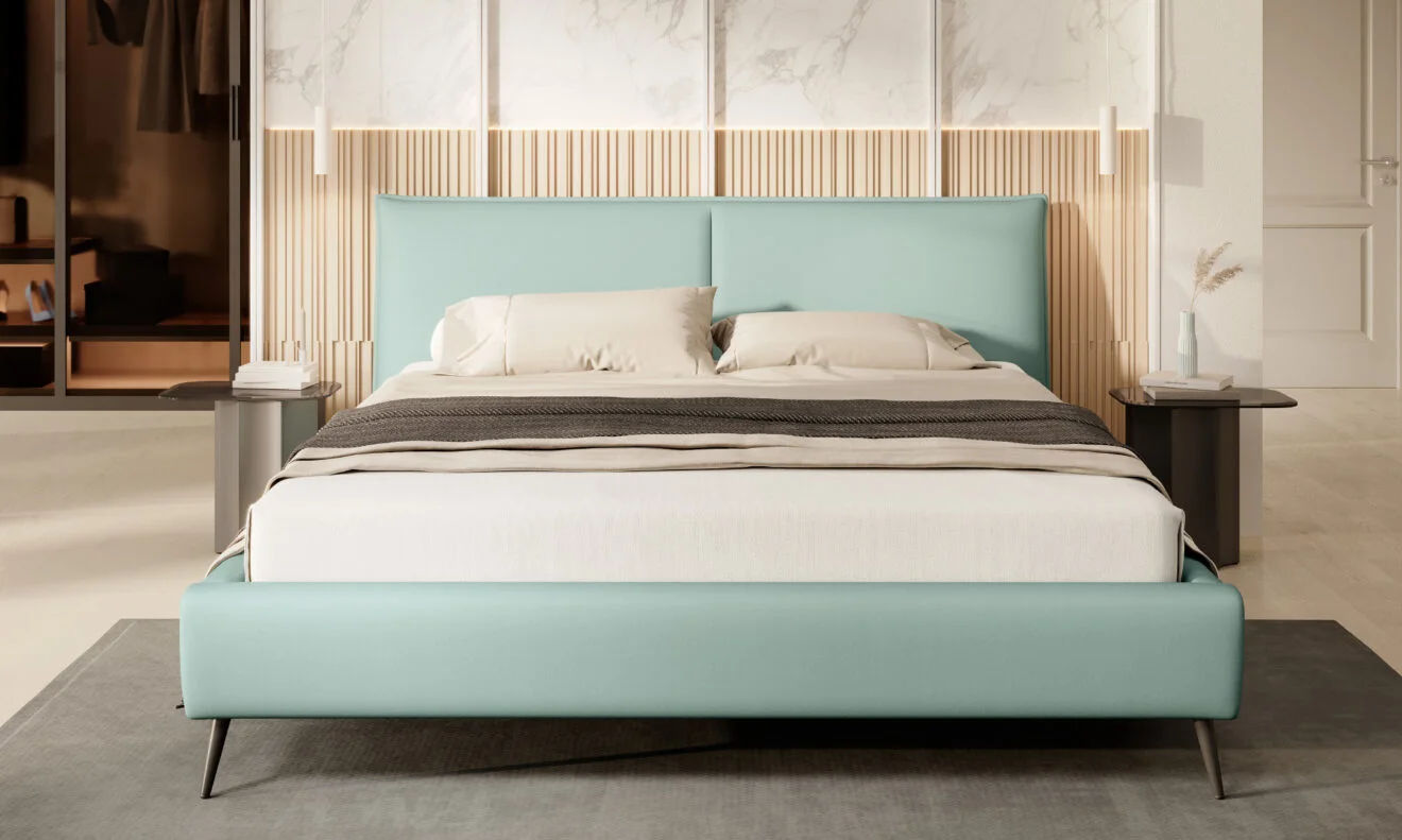 Dormitor ZOYA WB tapițat cu stofă