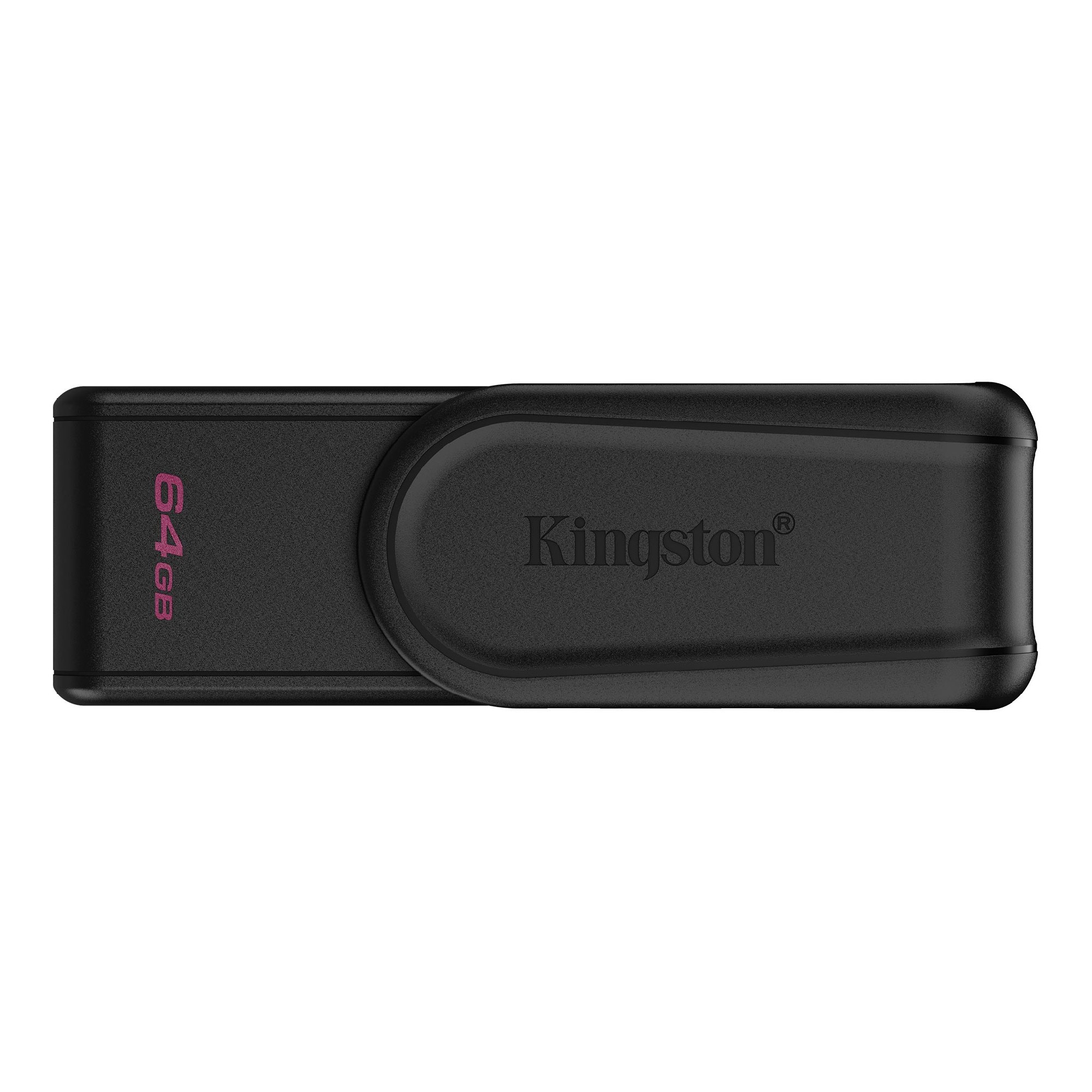 64GB USB3.2 Kingston DataTraveler Exodia S Black, Moving cap design, (Read 100 MByte/s, Write 12 MByte/s)