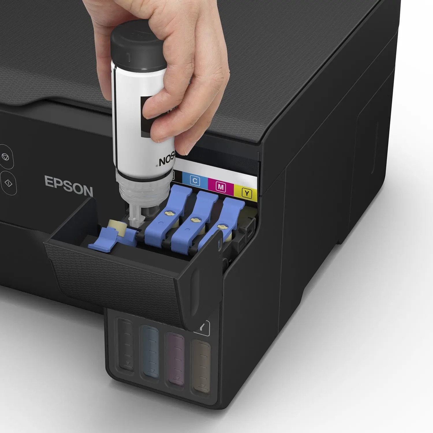 MFD CISS Epson EcoTank L3560 black, Color Printer/Scanner/Copier, Wi-Fi, A4, Print 4800x1200dpi, 3.3pl, 3.7 LED panel, Scan 600x1200 dpi, ISO/IEC 15.0/8.0 ipm,64-300 г/м2, Wi-Fi Direct,USB 2.0, 4 ink tanks: C13T00S14A/24A/34A/44A B/M/Y/C Black: 3.600 pages Colour: 6.500 p. +1 extra black ink