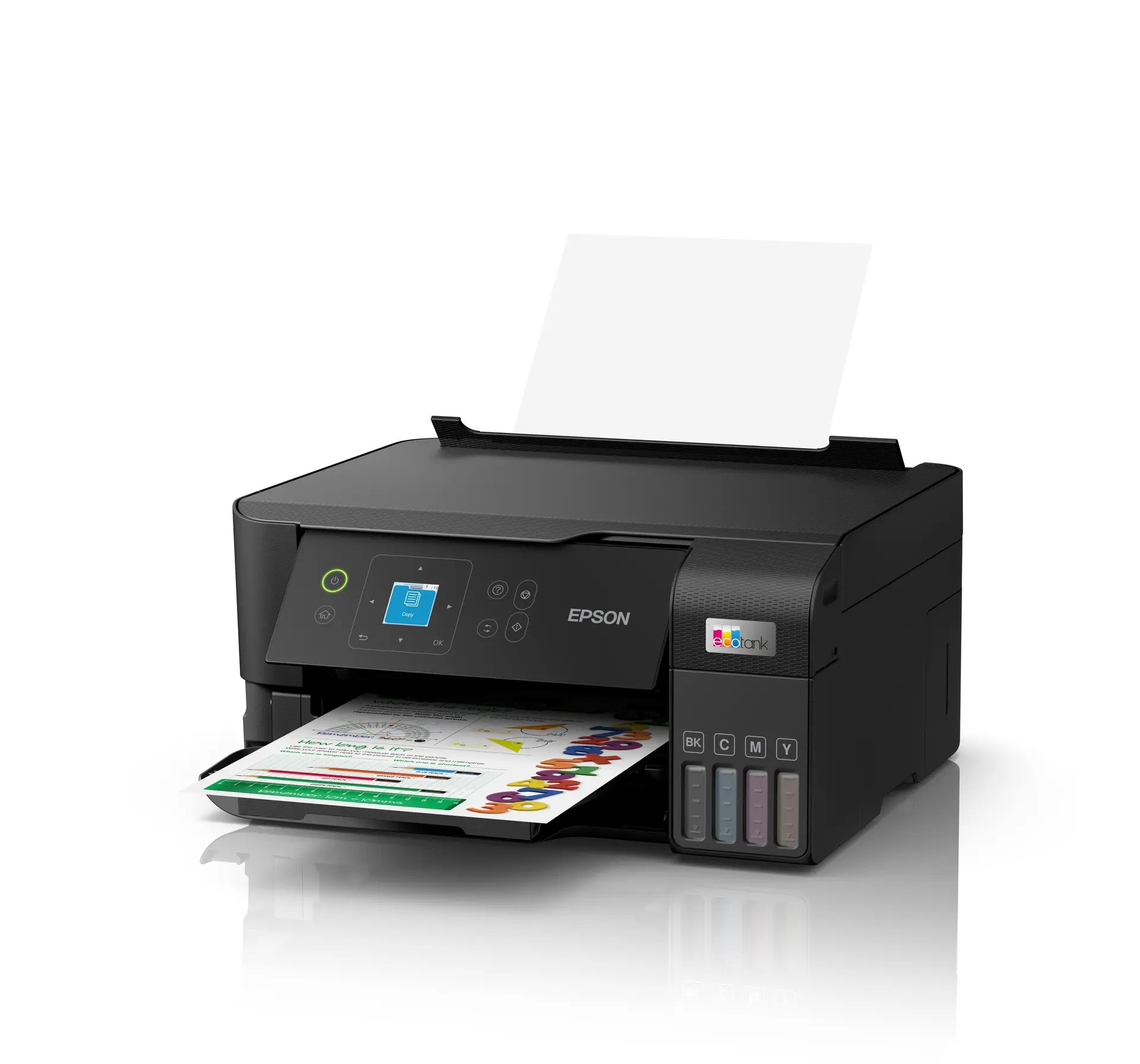 MFD CISS Epson EcoTank L3560 black, Color Printer/Scanner/Copier, Wi-Fi, A4, Print 4800x1200dpi, 3.3pl, 3.7 LED panel, Scan 600x1200 dpi, ISO/IEC 15.0/8.0 ipm,64-300 г/м2, Wi-Fi Direct,USB 2.0, 4 ink tanks: C13T00S14A/24A/34A/44A B/M/Y/C Black: 3.600 pages Colour: 6.500 p. +1 extra black ink
