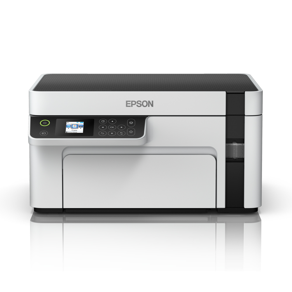 MFD CISS Epson EcoTank M2120 white, Mono Printer/Scanner/Copier, Wi-Fi, A4, Print 1440x720dpi, 3pl, up to 15000/m, Scan 1200x2400 dpi, ISO/IEC 15 ipm, 64-256 г/м2, LCD 3.7 cm, Wi-Fi Direct, USB 2.0, ink tank: C13T03P14A Black T03P1: 5000 pages