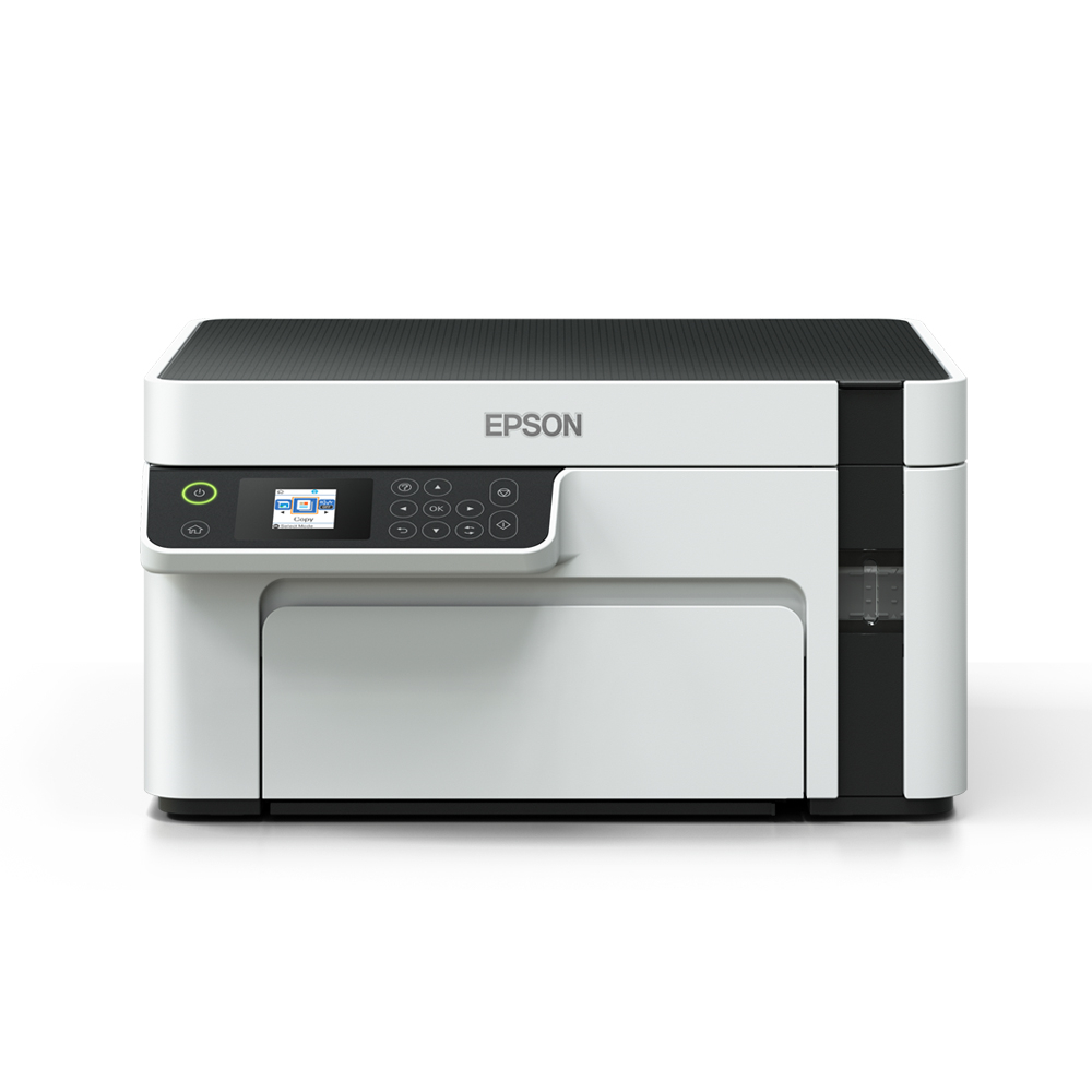 MFD CISS Epson EcoTank M2110 white, Mono Printer/Scanner/Copier/Net, A4, Print 1440x720dpi, 3pl, up to 15000/m, Scan 1200x2400 dpi, ISO/IEC 15 ipm, 64-256 г/м2, LCD 3.7 cm, Ethernet, USB 2.0, ink tank: C13T03P14A Black T03P1: 5000 pages