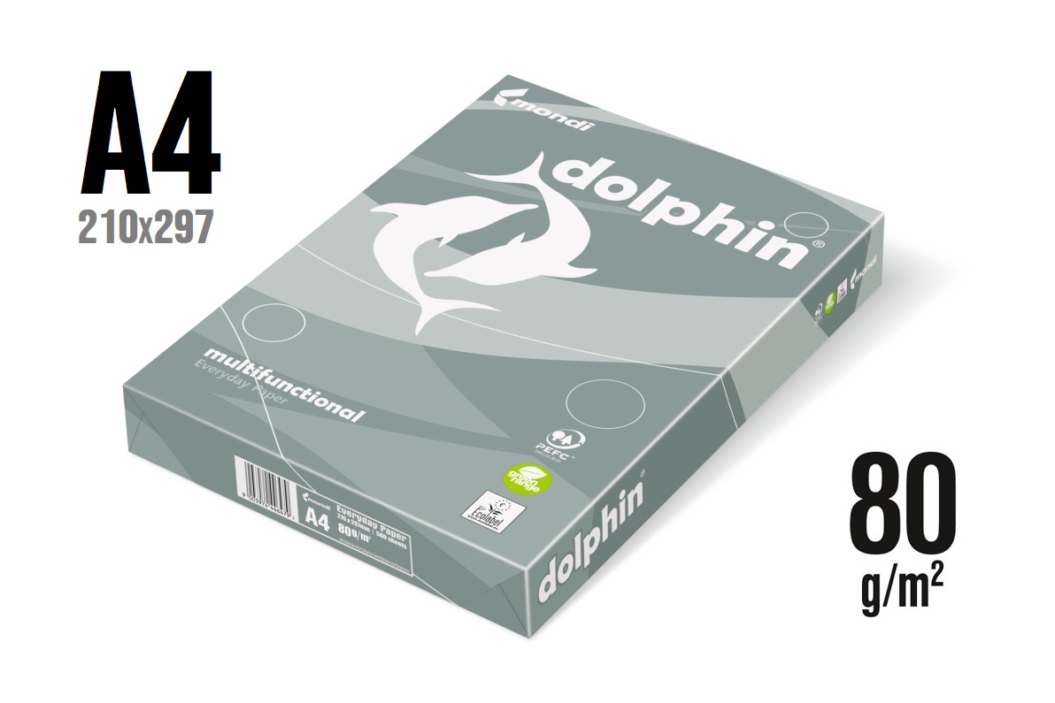 Hartie DOLPHIN Everyday A4, Clasa C+, 80 g (500 foi)