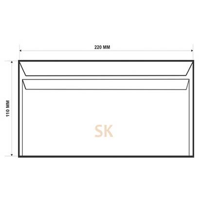 Конверт DL SK, 110x220 [Alb]