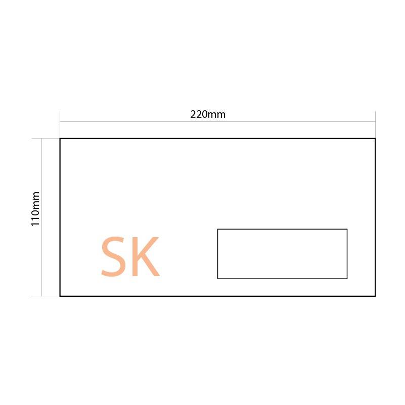 Конверт DL SK (110*220) с окномa [Alb]