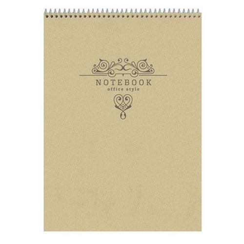 Blocnot A5, cu spirala orizontala, 40 file [Cafeniu]