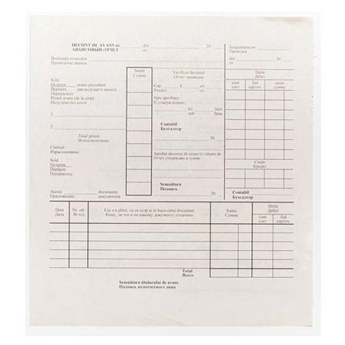 Formular "Ordin de deplasare" A5, hirtie ofset, 100 file [Alb]
