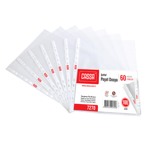 Folii de protectie CASSA A4/60 mkm (100 buc) [Alb]