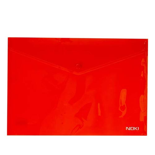 Mapa-plic din plastic cu buton A4 NOKI, 140 mkr [Roșu]
