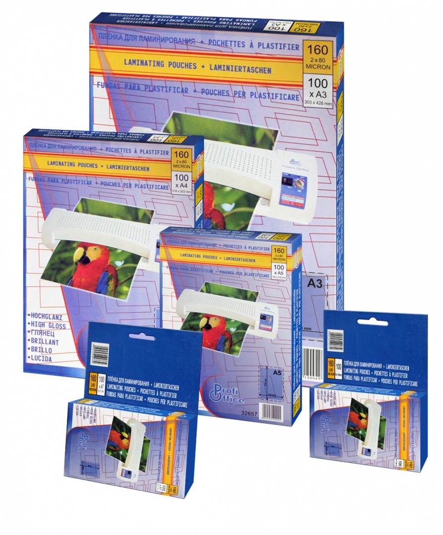 Пленка для ламинирования А3 ProfiOffice, 125 mkr, 100 листов.