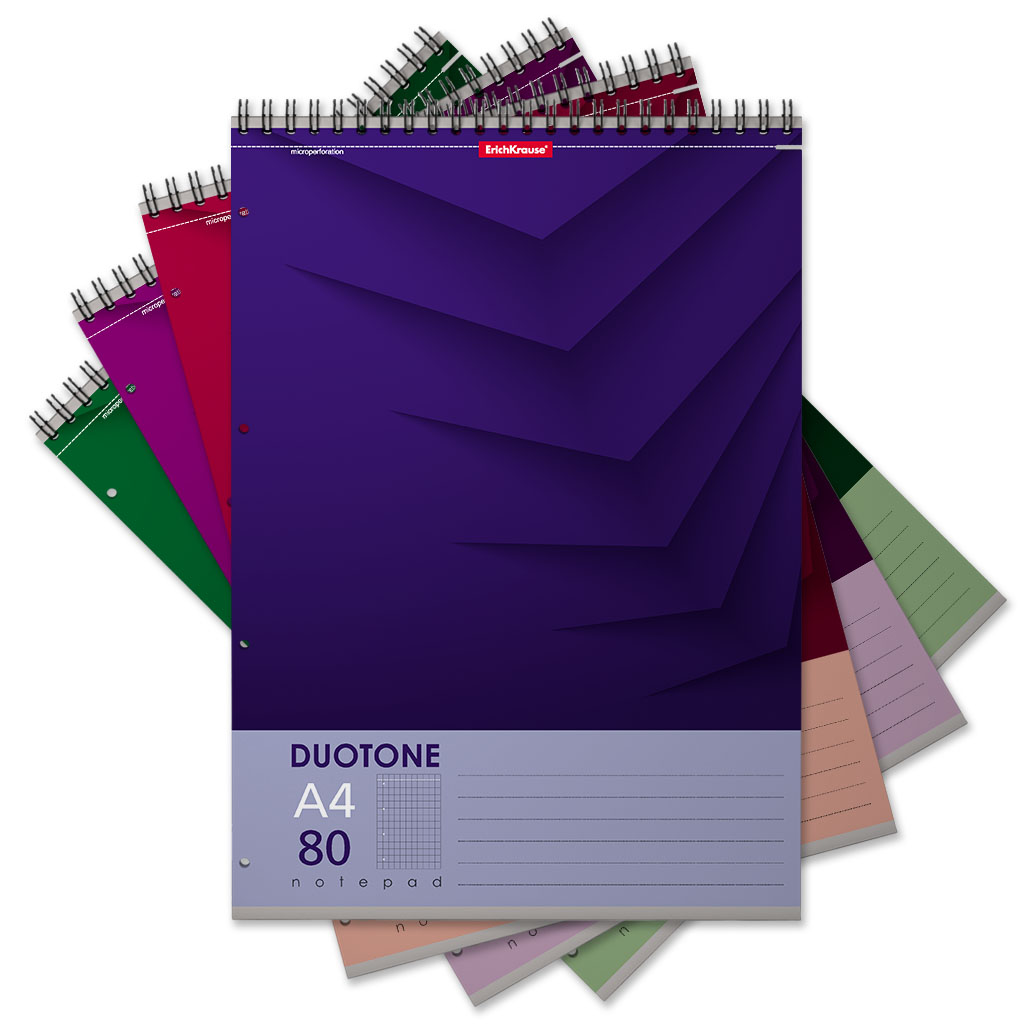 Blocnotes A4 80 foi patratele Erich Krause Duotone [Asortat]
