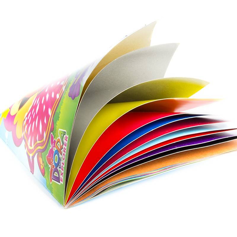 Set carton colorat + hirtie colorata, (10+16 foi) [Colorate]