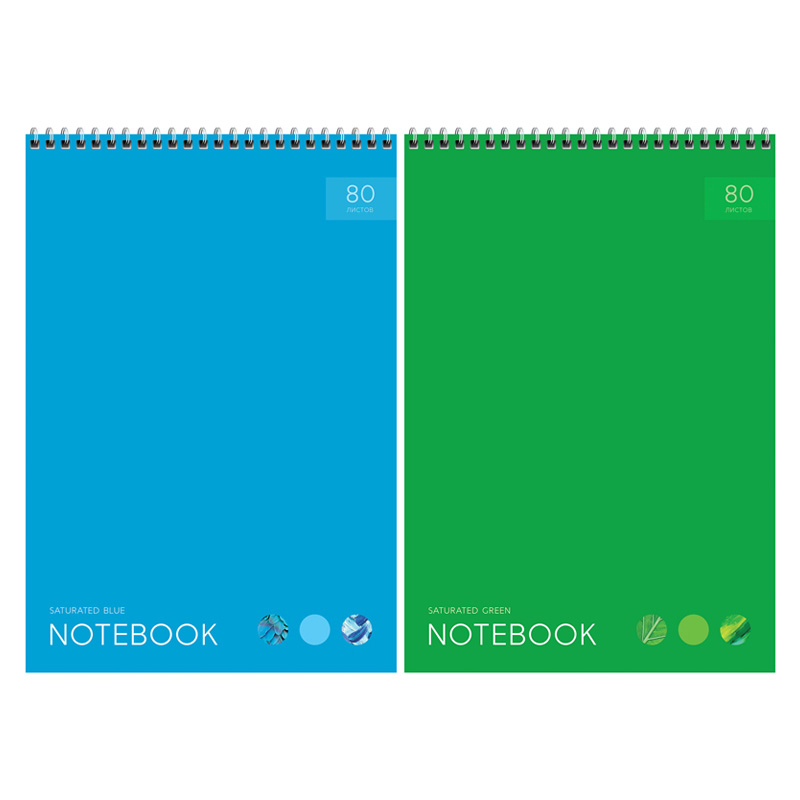 Blocnot A4 80 foi, pătrățele ArtSpace "Monocolor. Accent Radiant [Alb]