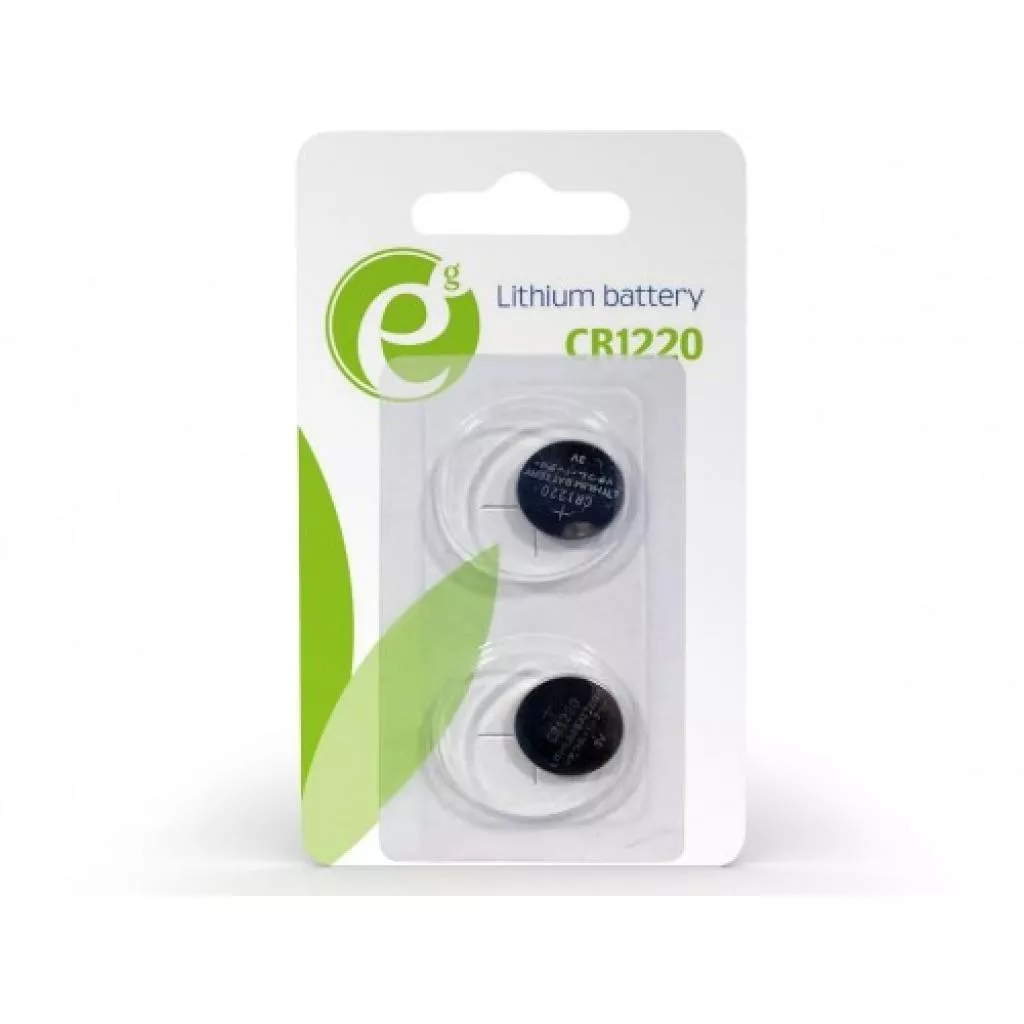 Baterii Gembird Button cell CR1220, 2pcs, High performance and long lifetime [Argintiu]