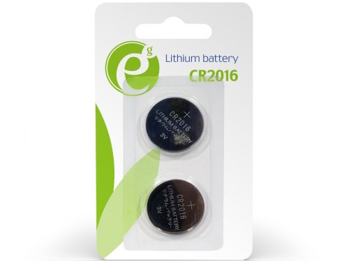Gembird  Button cell CR2016, 2pcs, High performance and long lifetime [Argintiu]