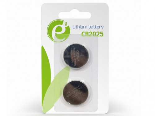 Baterii Gembird  Button cell CR2025, 2pcs, High performance and long lifetime [Argintiu]
