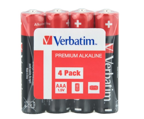 Verbatim Alcaline Battery  AAA, 4pcs, Pack Shrink