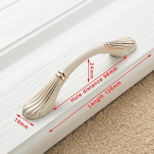 Furniture handle N0617 128 Ivory White