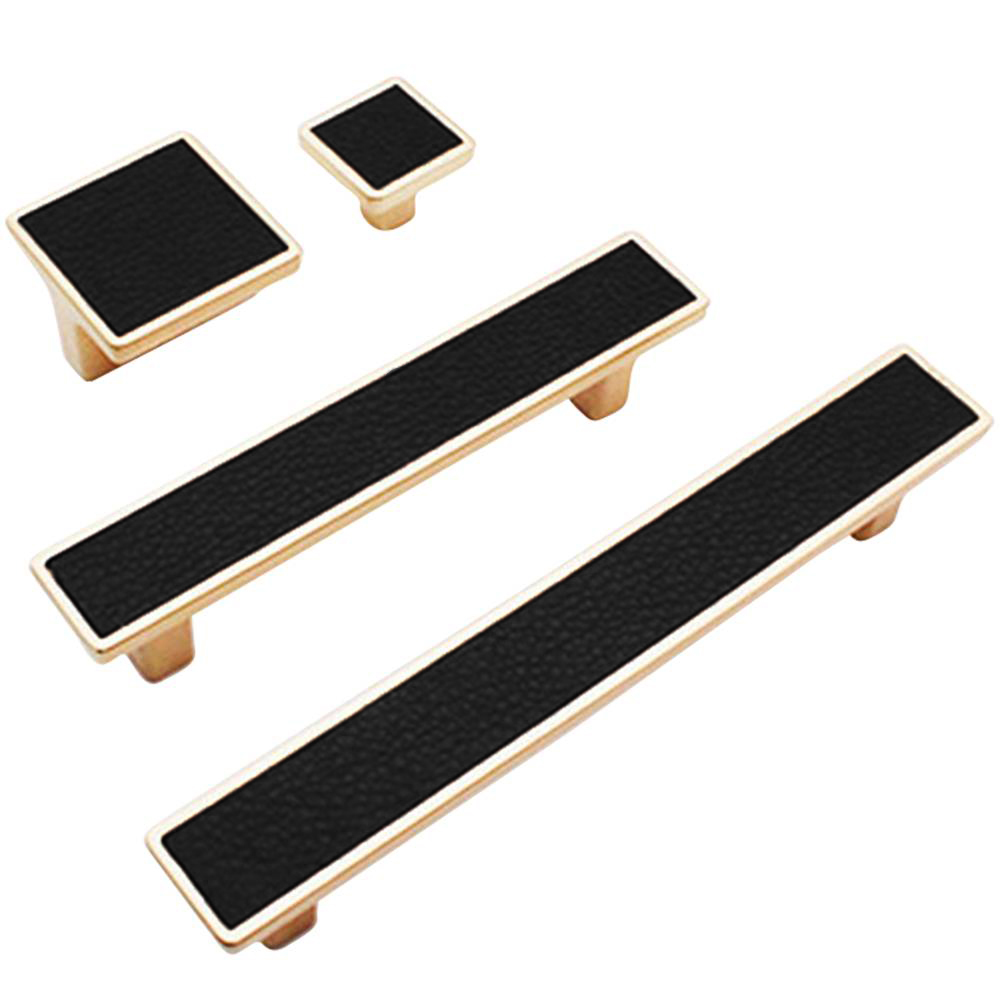 Mâner U02332 Small Knob MSN+Negru Piele 5