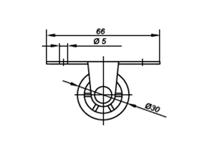 Caster wheel E123133000 / H-35 / D-30