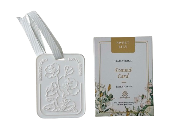 Card EVA aromatizat - Alb: Sweet lily